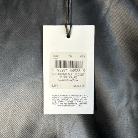 Coach Shearling Ma 1 Bomber Jacket - Picture 8 of 8